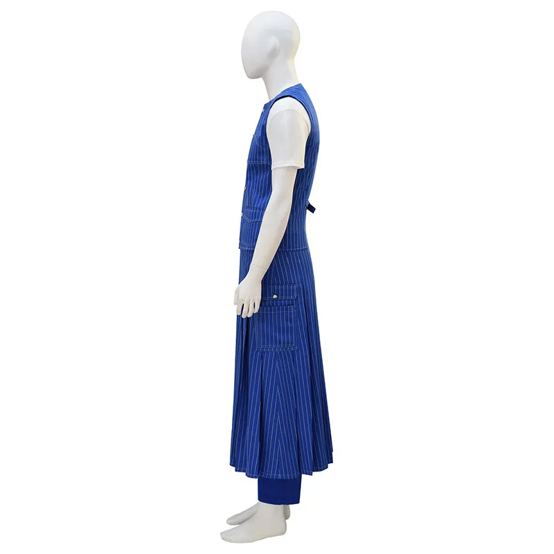 15th Doctor Ncuti Gatwa Cosplay Costume Season 2 of Doctor Who Striped Denim Suit Accosplay