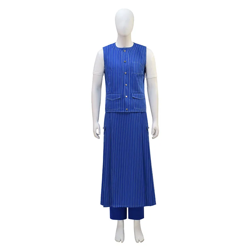 15th Doctor Ncuti Gatwa Cosplay Costume Season 2 of Doctor Who Striped Denim Suit Accosplay
