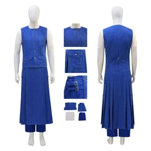 15th Doctor Ncuti Gatwa Cosplay Costume Season 2 of Doctor Who Striped Denim Suit Accosplay