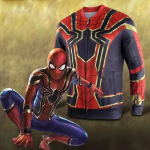 2018 Infinity War Spider-man Cosplay Hoodie Jacket Superhero Coat Avengers 3
