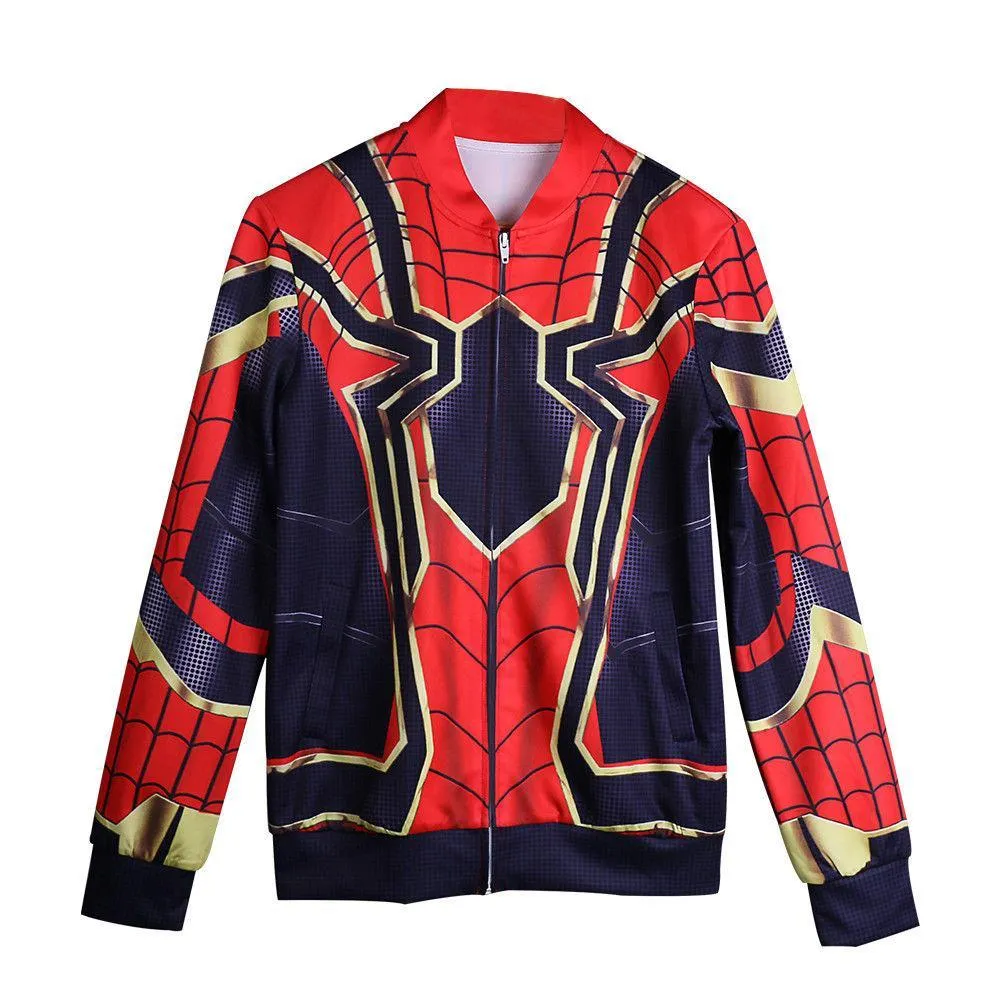 2018 Infinity War Spider-man Cosplay Hoodie Jacket Superhero Coat Avengers 3