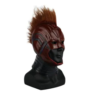 2019 Captain Marvel Movie Mask Carol Danvers Superhero Woman Full Head Cosplay Mask