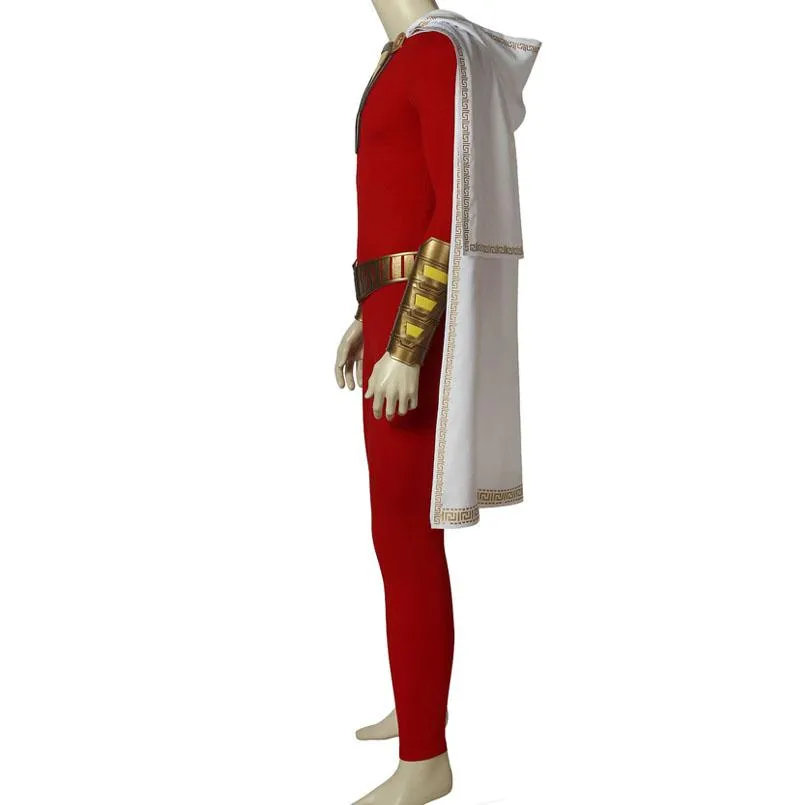 2019 Shazam Movie Custom Made Complete Shazam Cosplay Costume | With or Without Boots | or Cape Only - Free Shipping