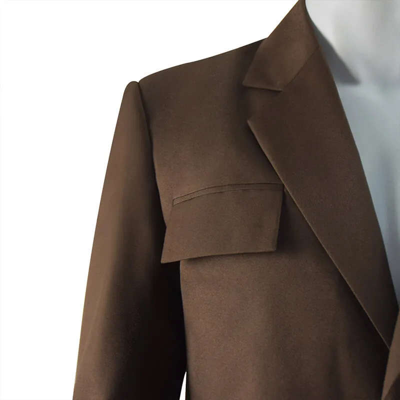 ACcosplay Doctor Who Dr 7th Seventh Doctor Coat Brown Jacket Outfits Cosplay Costume