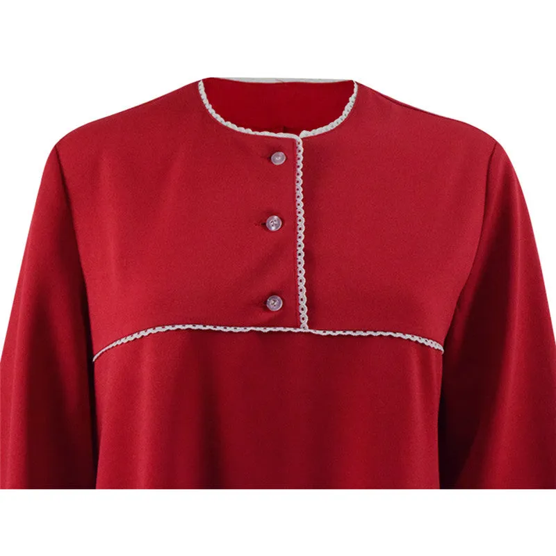 ACcosplay The Conjuring 2 Costume Red Sleep Dress Pajamas Skirt Cosplay