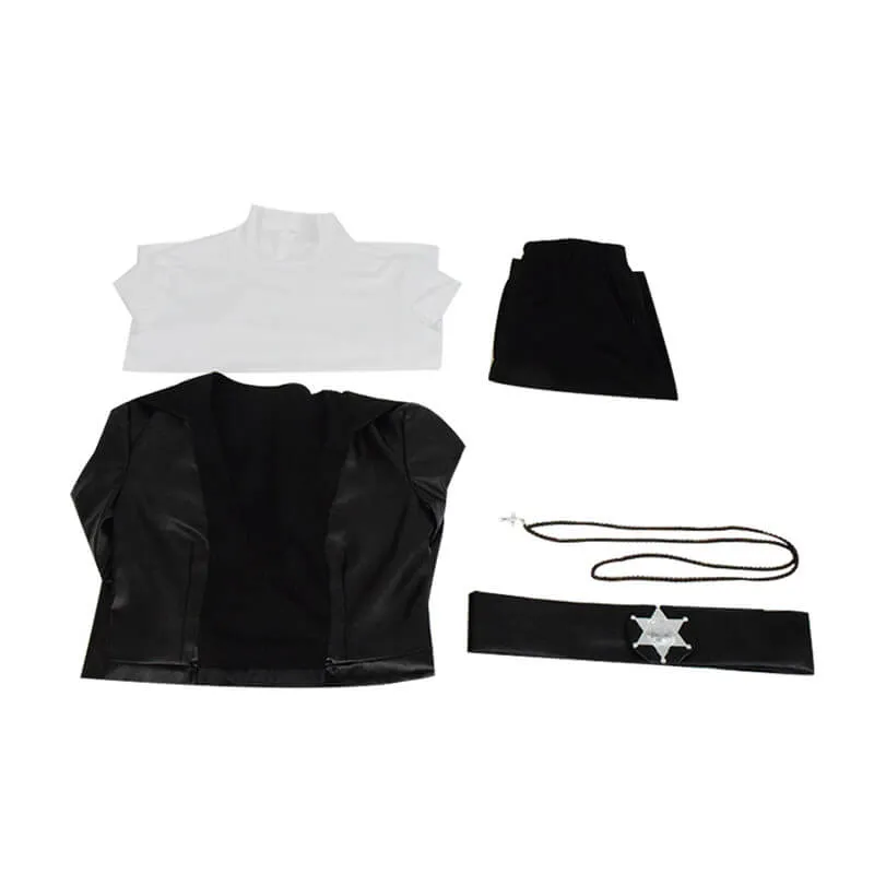 ACcosplay Watchmen Season 1 Angela Abar Cosplay Costume Men Black Halloween Outfit