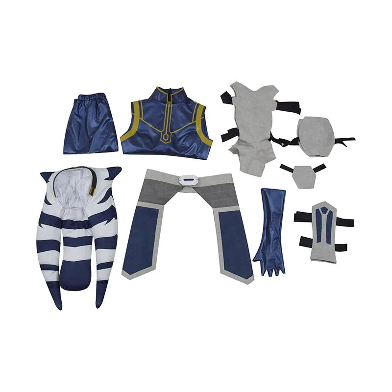 Ahsoka Tano Cosplay Costume Star Wars Clone Wars Season 7 Women Girls Outfit