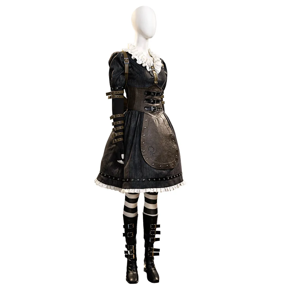 Alice: Madness Return Alice Punk Suit Cosplay Costumes Halloween Outfit ACcosplay