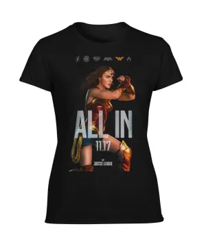 ALL IN Wonder Woman Justice League Premium Performance Womens T-Shirt