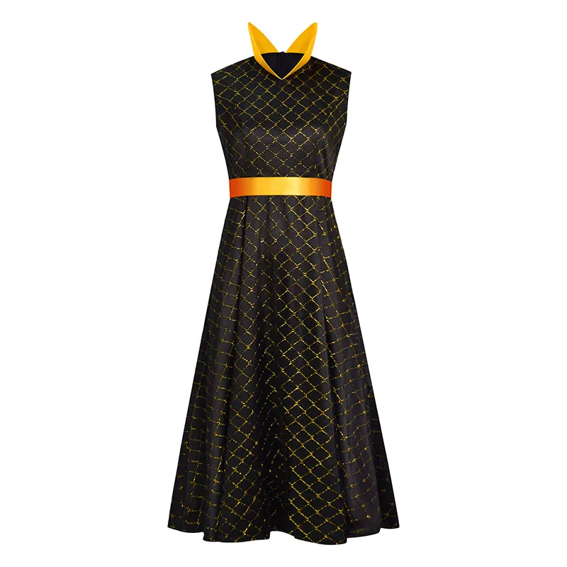 Animed Elemental Amber Cosplay Costume Fire Elemental Long Dress