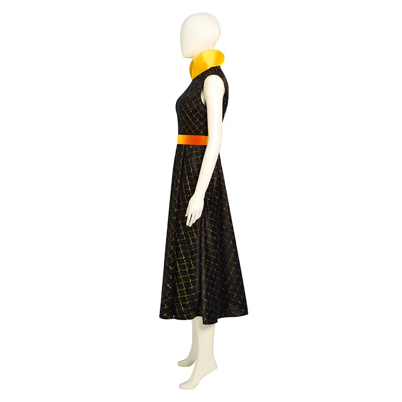 Animed Elemental Amber Cosplay Costume Fire Elemental Long Dress