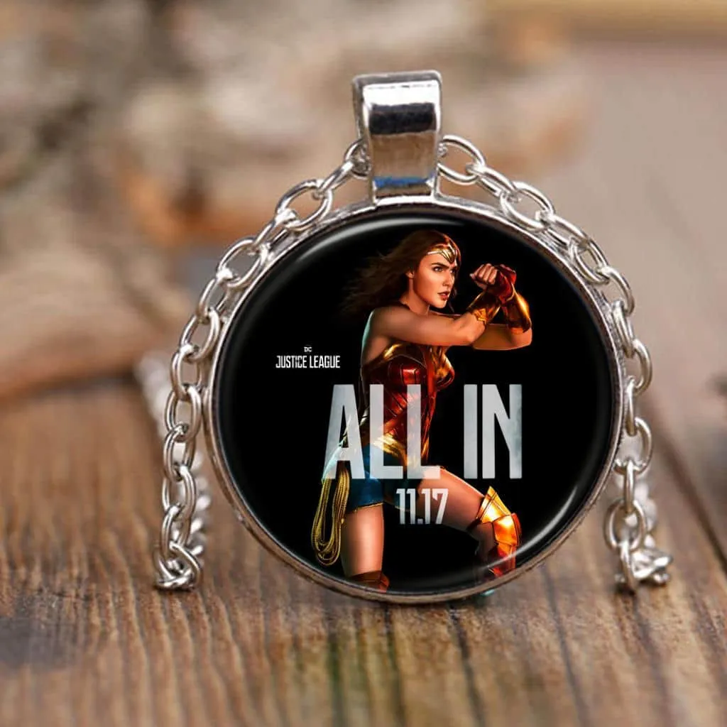 Are you ALL IN? Wonder Woman Justice League Pendant Necklace