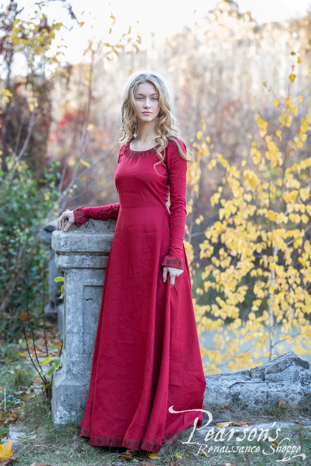 Autumn Princess Linen Dress