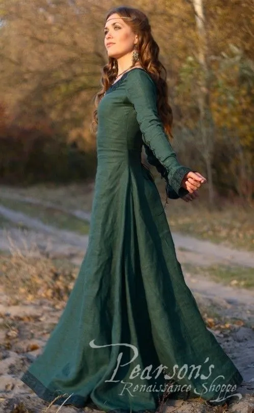 Autumn Princess Linen Dress