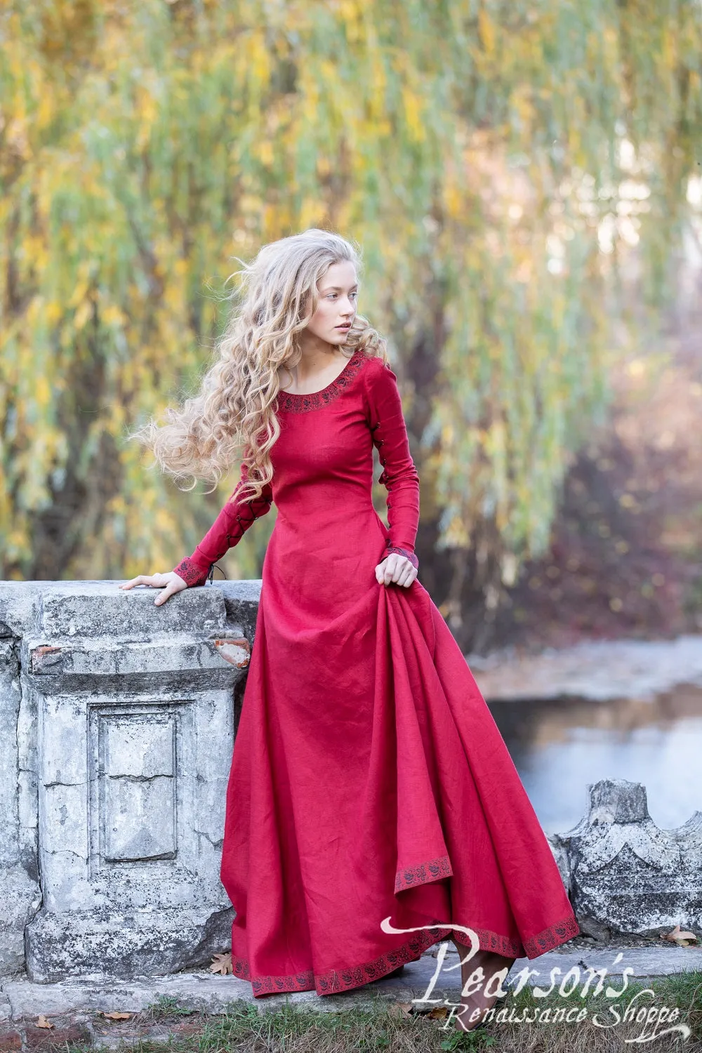 Autumn Princess Linen Dress
