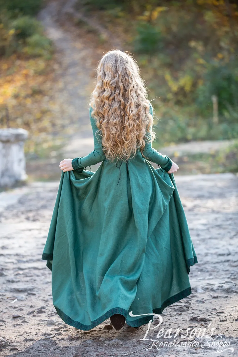 Autumn Princess Linen Dress