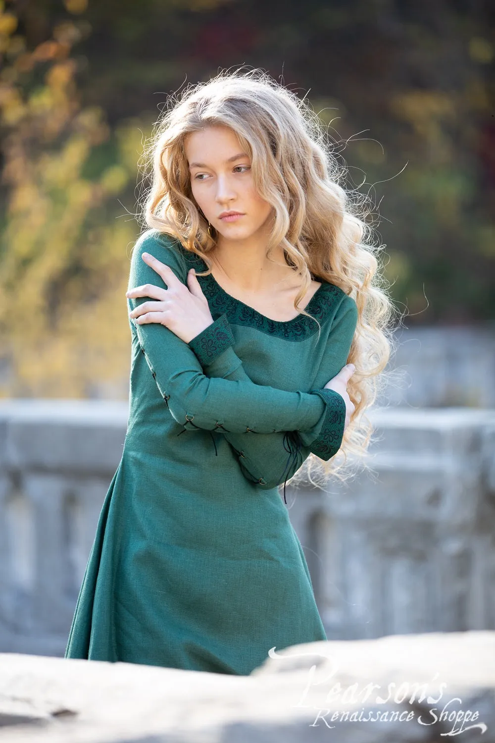 Autumn Princess Linen Dress