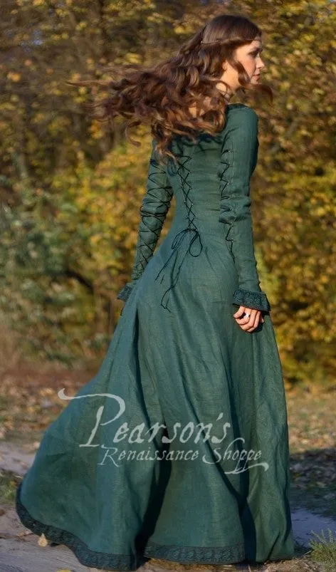 Autumn Princess Linen Dress