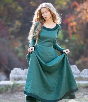 Autumn Princess Linen Dress