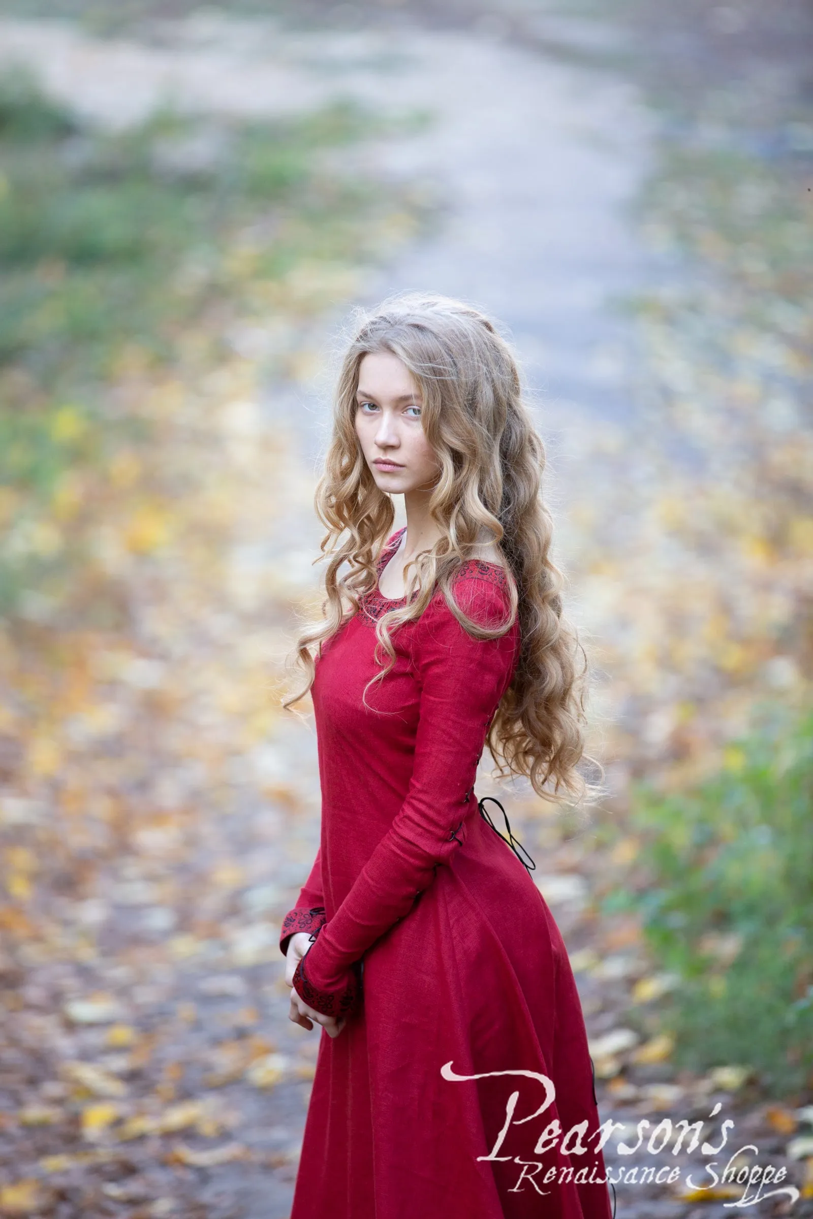 Autumn Princess Linen Dress