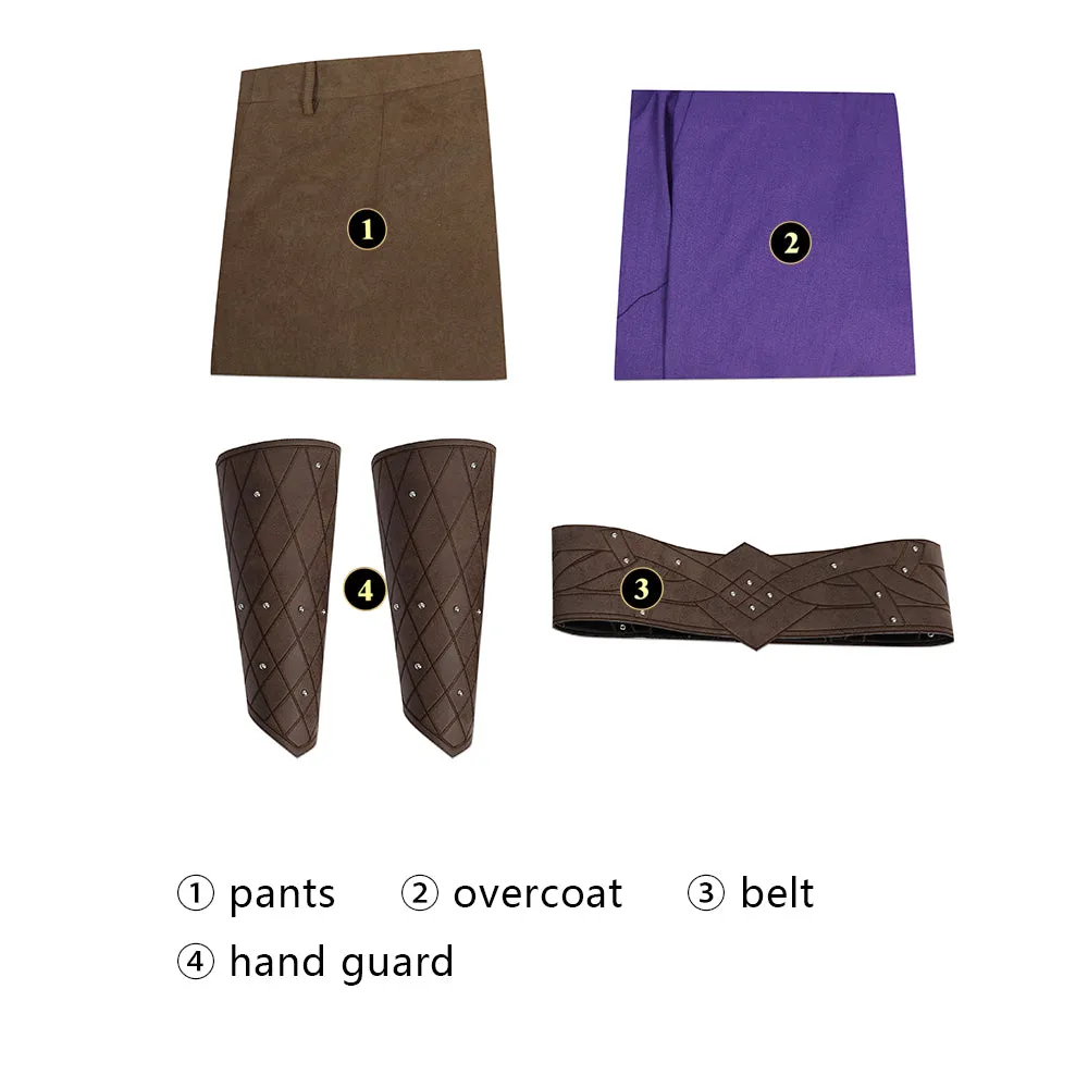 Baldur's Gate GaleDekarios Cosplay Costume Purple Halloween Outfit ACcosplay