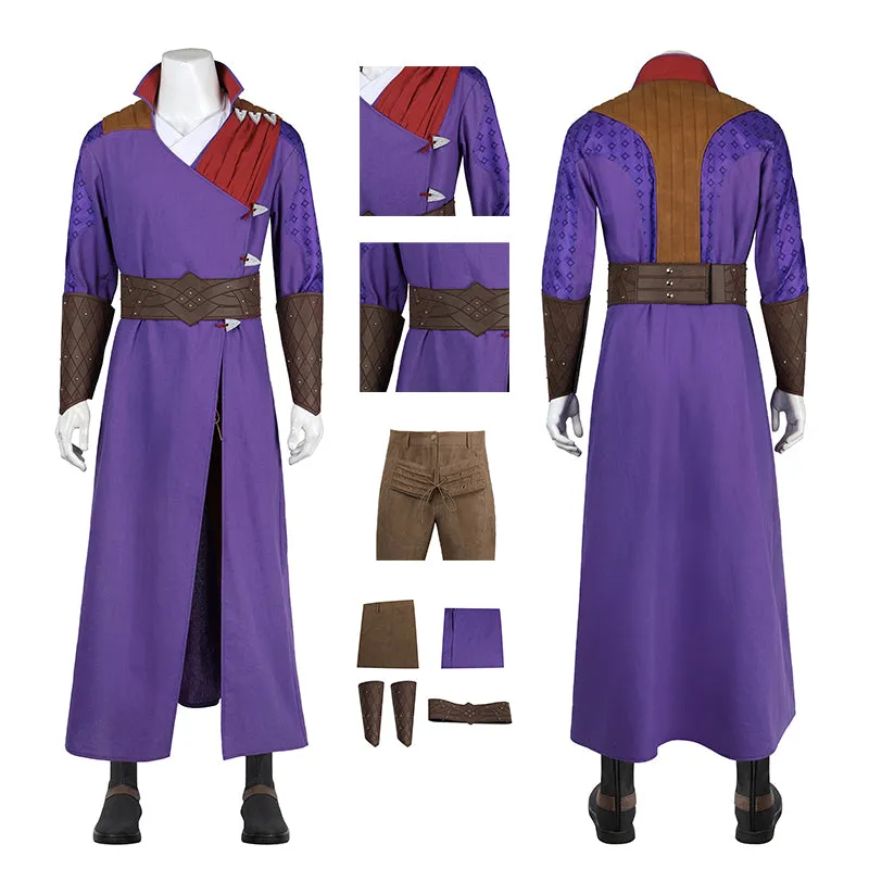 Baldur's Gate GaleDekarios Cosplay Costume Purple Halloween Outfit ACcosplay