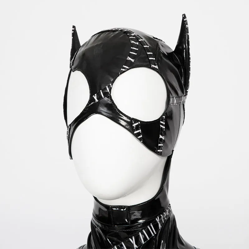 Batman Returns 1992 Catwoman Cosplay Costume Michelle Pfeiffer Catwoman Leather Bodysuit Outfit