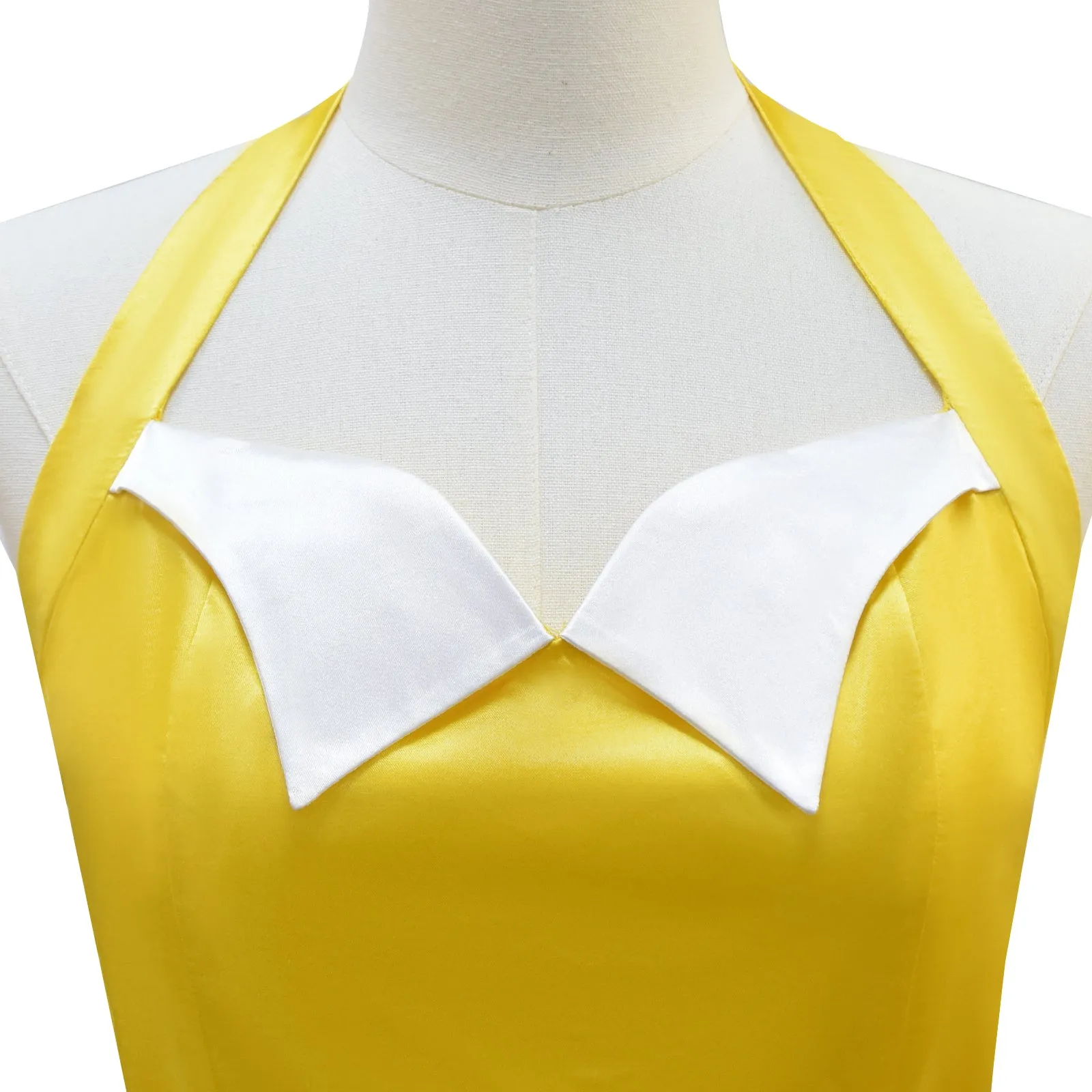 Belinda Chandra Cosplay Costume Doctor Who Yellow Dress Halloween Accosplay