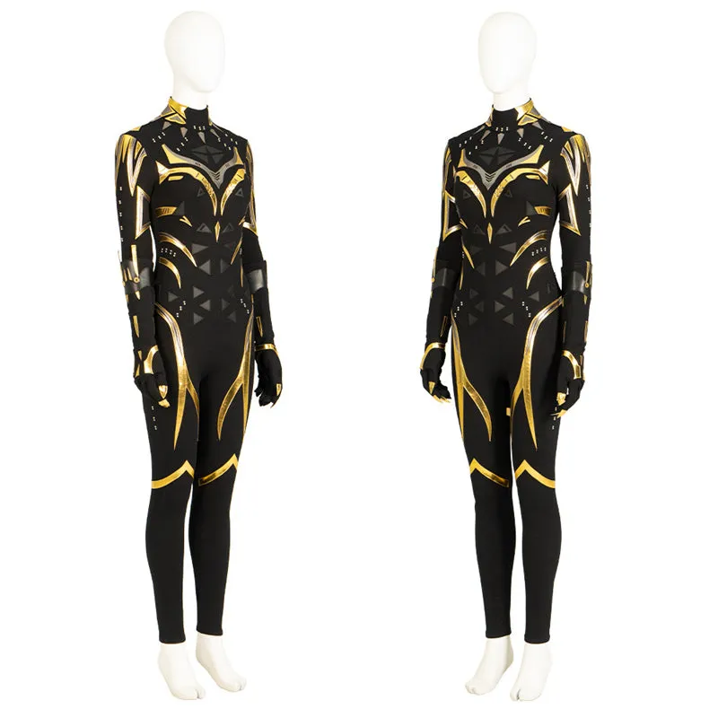 Black Panther 2 Shuri Cosplay Costume Shuri Battle Suit Supergirl Black Jumpsuit Halloween Outfit