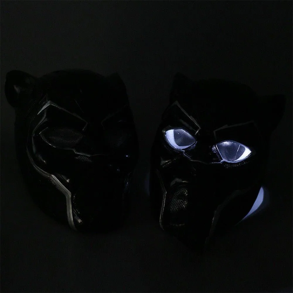 Black Panther LED Helmet Mask T'Challa Cosplay Costume Prop