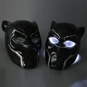 Black Panther LED Helmet Mask T'Challa Cosplay Costume Prop