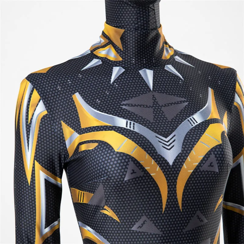 Black Panther: Wakanda Forever Cosplay Costume Shuri Bodysuit Jumpsuit Halloween Outfit Printed Version