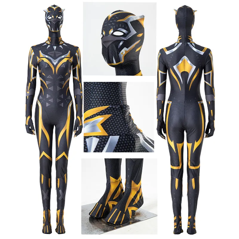 Black Panther: Wakanda Forever Cosplay Costume Shuri Bodysuit Jumpsuit Halloween Outfit Printed Version