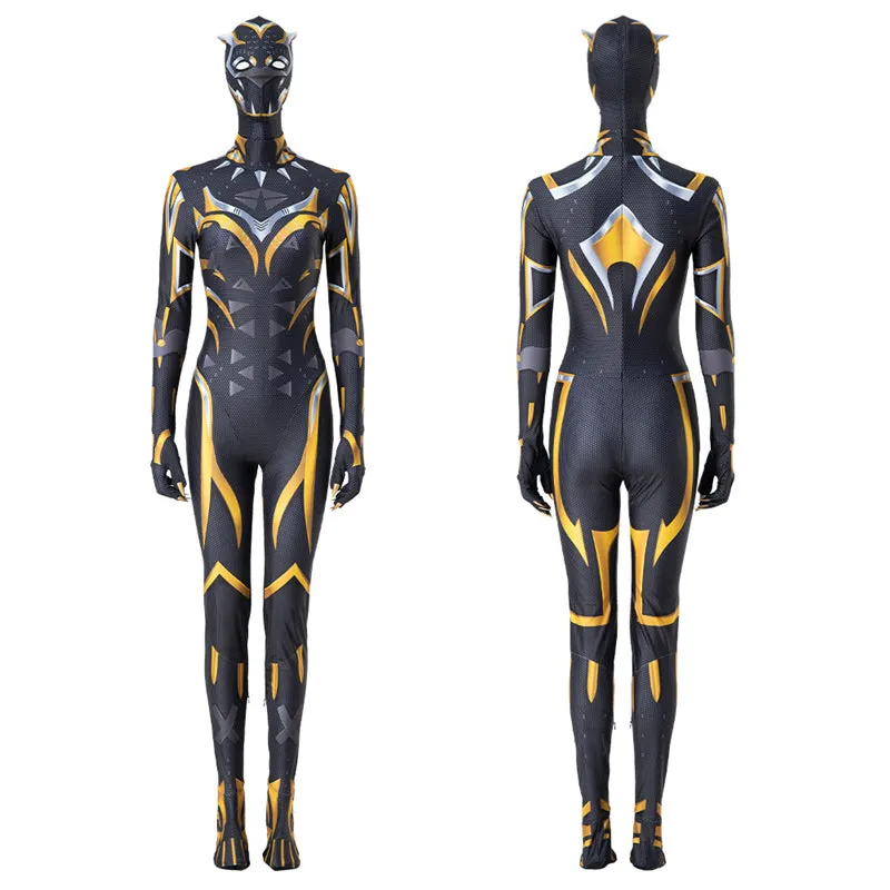 Black Panther: Wakanda Forever Cosplay Costume Shuri Bodysuit Jumpsuit Halloween Outfit Printed Version