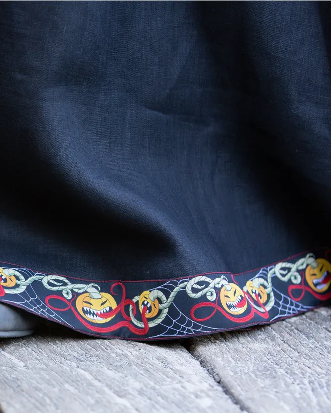 Black Witch Dress "Wild Pumpkins"