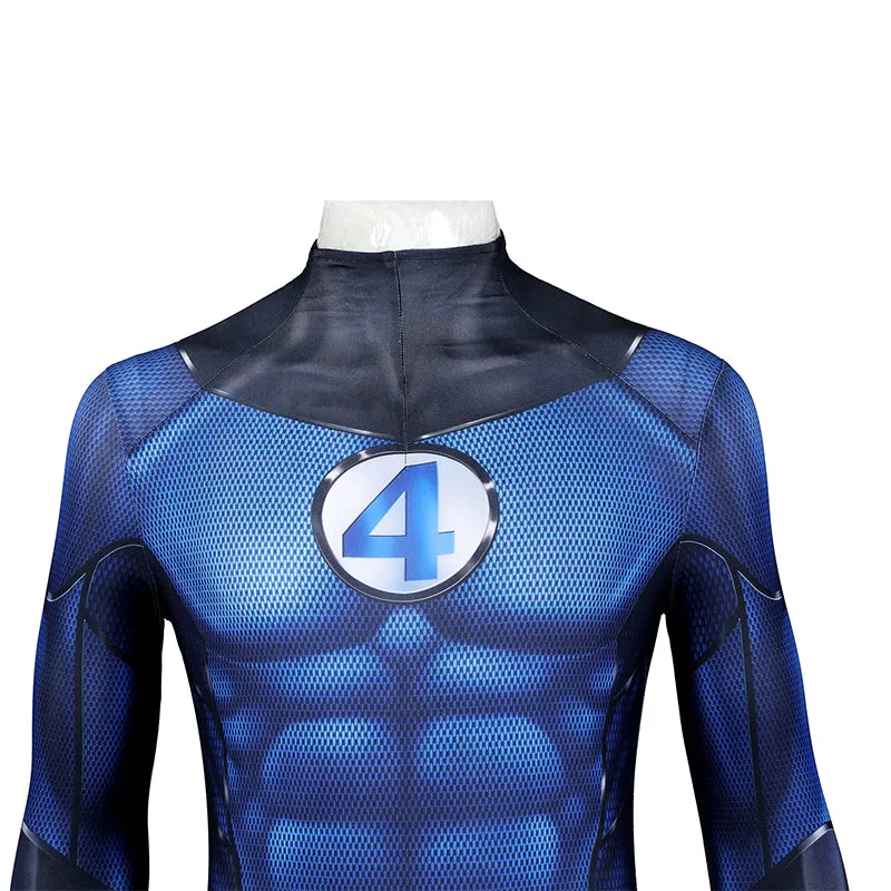 Bombastic Bag-Man Cosplay Suit Spiderman PS5 Costumes Halloween Blue Jumpsuit