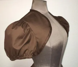 Brown Bolero Shrug with Short Sleeves