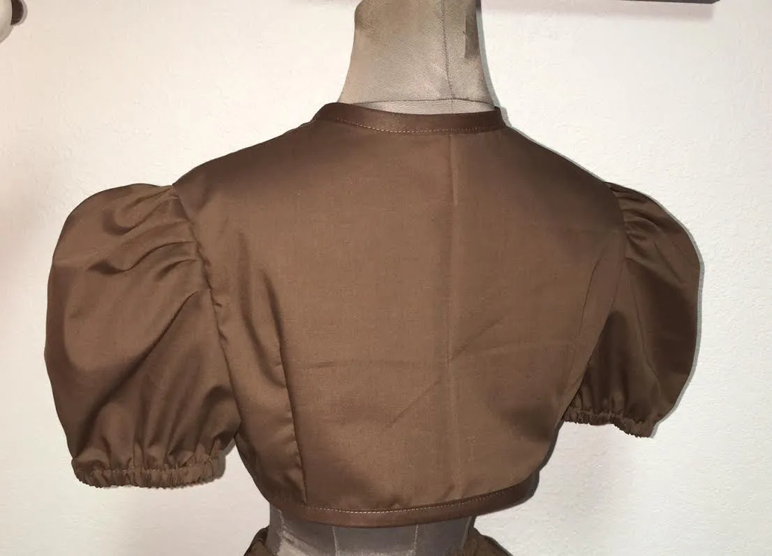 Brown Bolero Shrug with Short Sleeves