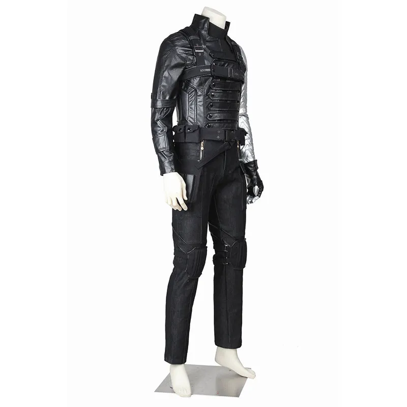 Captain America The Winter Soldier James Buchanan Bucky Barnes Cosplay Costume ACcosplay