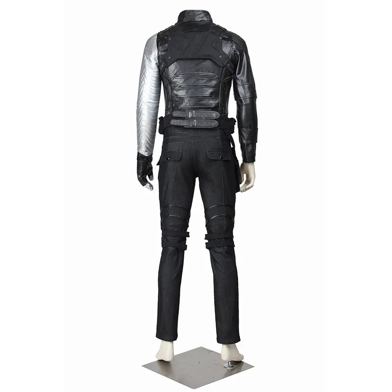 Captain America The Winter Soldier James Buchanan Bucky Barnes Cosplay Costume ACcosplay