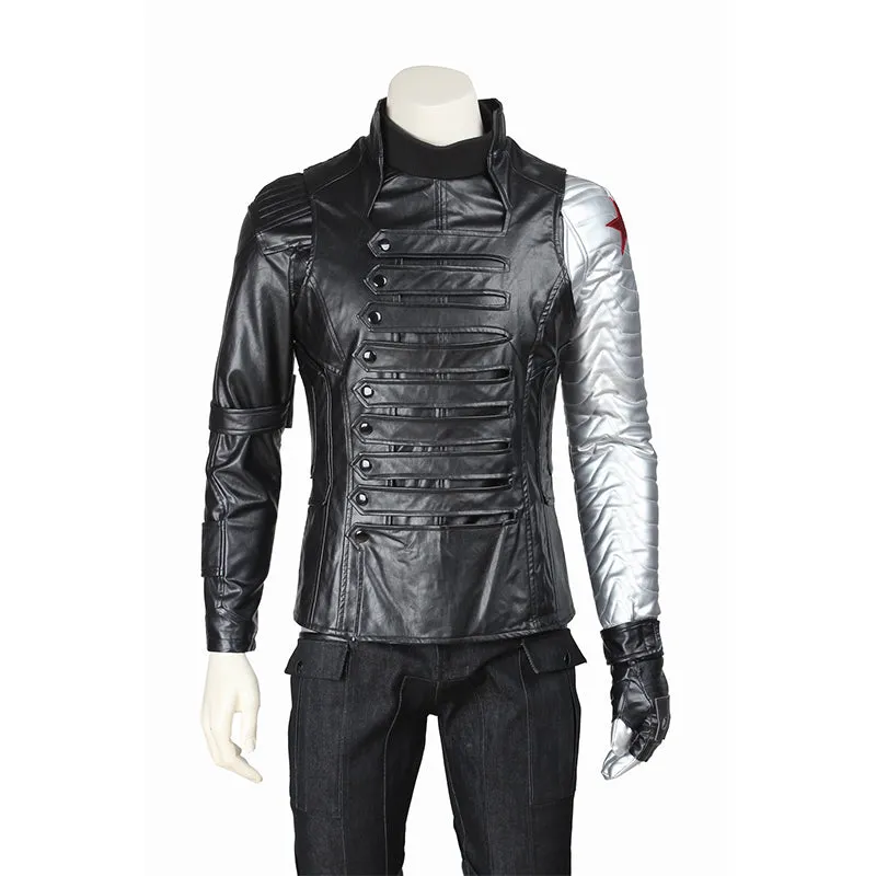 Captain America The Winter Soldier James Buchanan Bucky Barnes Cosplay Costume ACcosplay