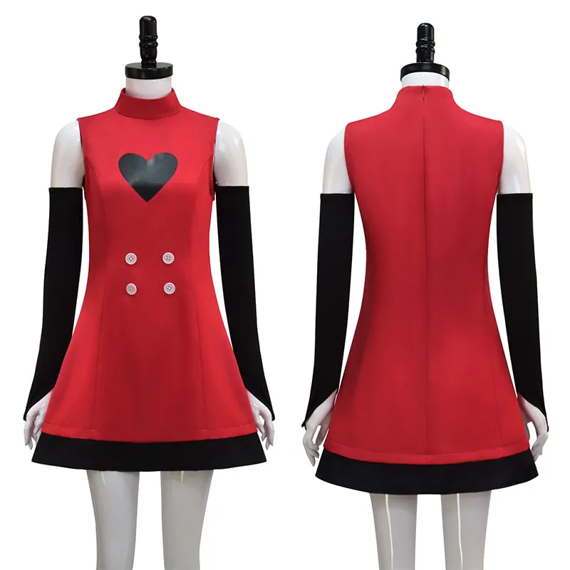 Charlie Morningstar Battle Dress Hazbin Hotel Charlie Full Demon Cosplay Costume Halloween Suit