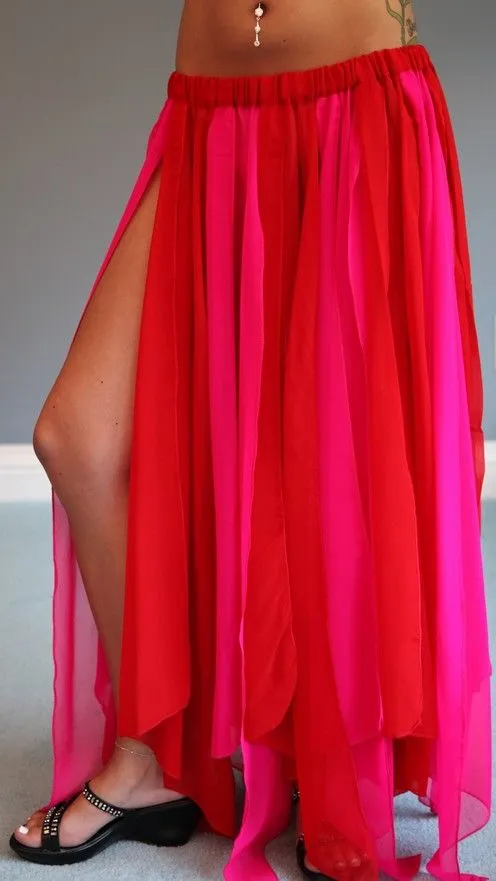 Chiffon Multi Color Petal Skirt