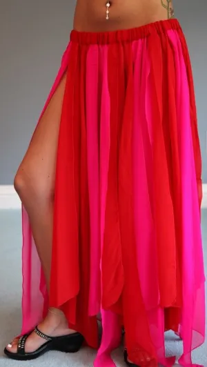 Chiffon Multi Color Petal Skirt