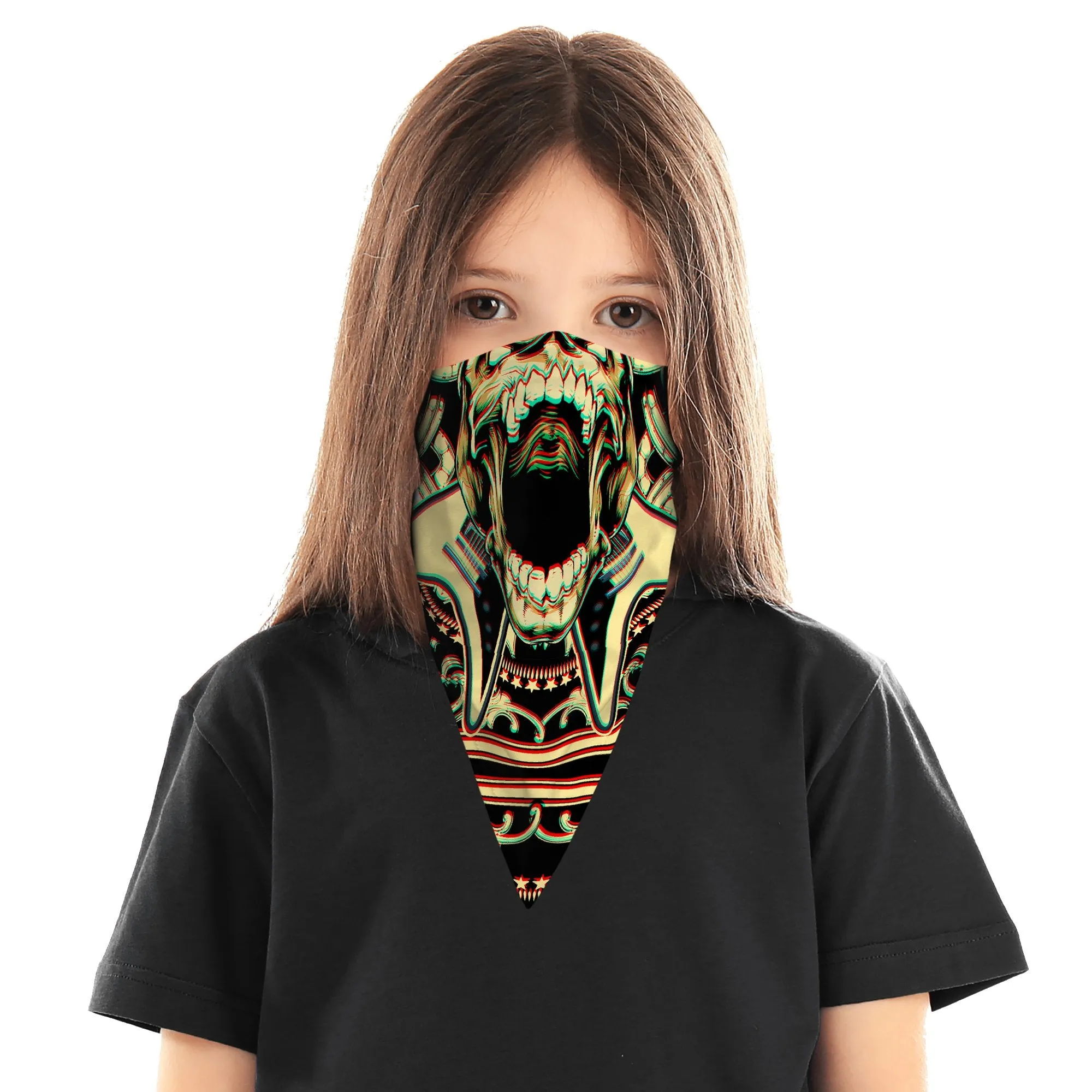 Children's Alien Face Mask Scarf Cover | 2x - 50x Disposable Five Layer Filter Pads Available