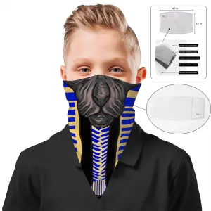 Children's Egyptian Pattern Bandana Face Mask Cover | 2x - 50x Disposable Five Layer Filter Pads Available