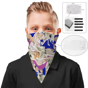Children's Funky Pattern Face Mask Scarf Cover | 2x - 50x Disposable Five Layer Filter Pads Available