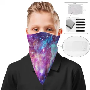 Children's Galaxy Face Mask Bandana Scarf Cover | 2x - 50x Disposable Five Layer Filter Pads Available