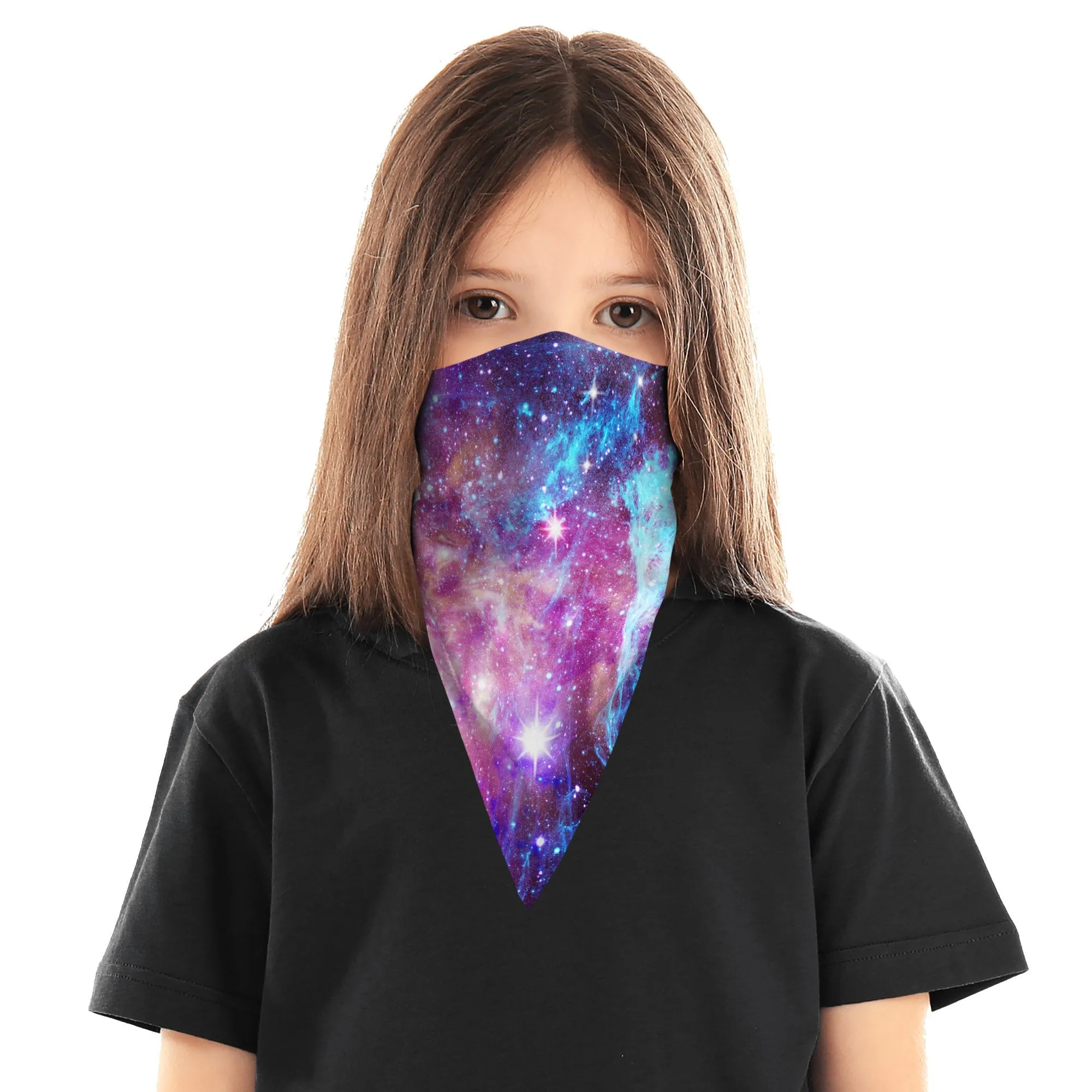 Children's Galaxy Face Mask Bandana Scarf Cover | 2x - 50x Disposable Five Layer Filter Pads Available