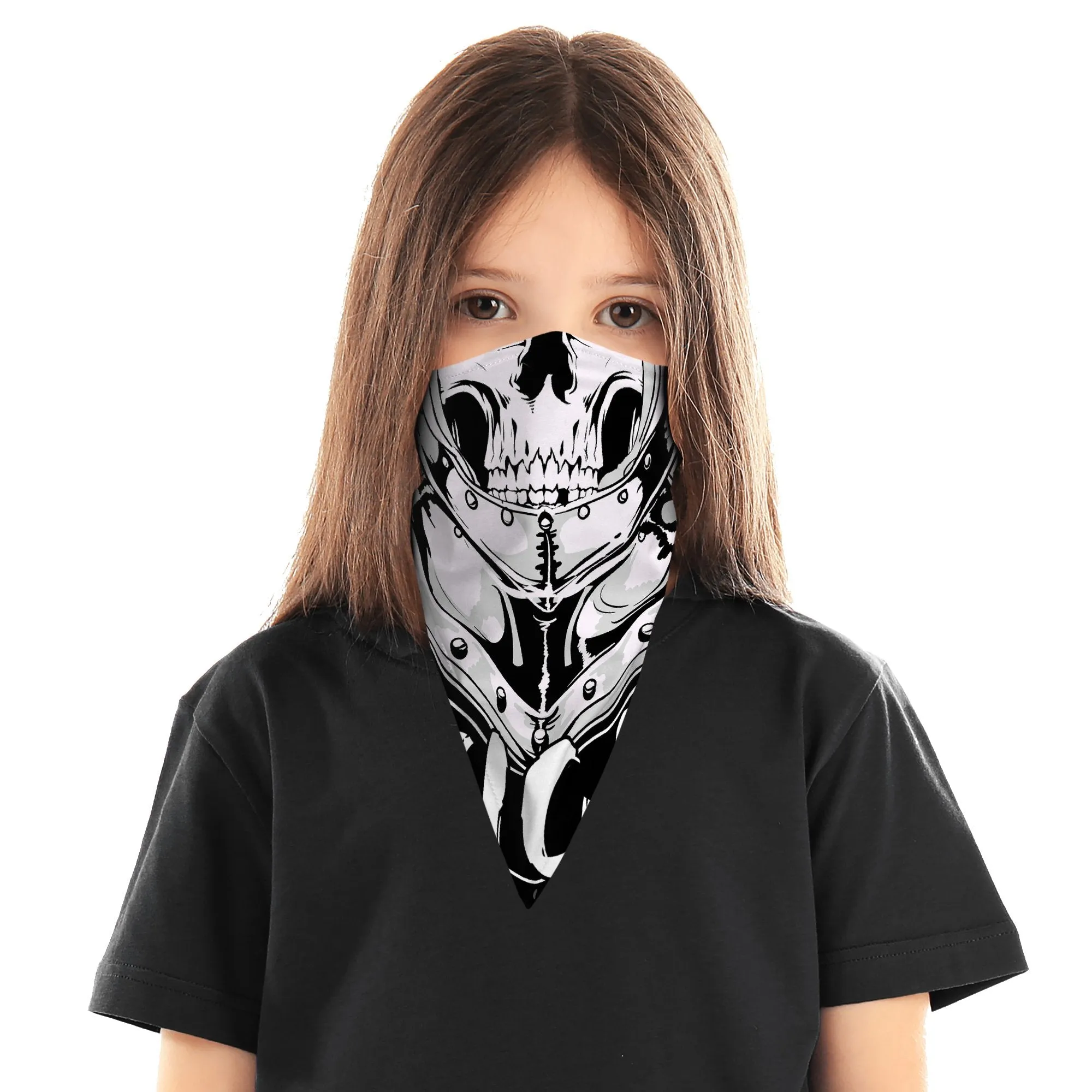 Children's Knight Skull Face Mask Scarf Cover | 2x - 50x Disposable Five Layer Filter Pads Available